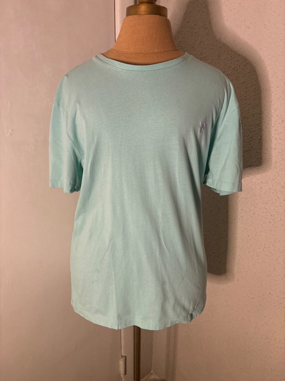 Polo by Ralph Lauren Green Logo T-Shirt M Casual Preppy Minimalist Normcore Twee